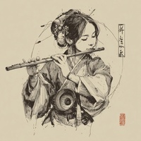 Traditional Japanese Flute Calm Temple Reflections