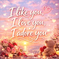 I like you, I love you, I adore you