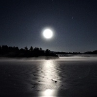 Viking Moon Rising from the North Sea