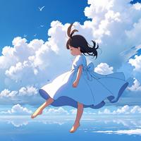 Walk in the summer sky.