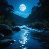 Whispering Water in Moonlight Dreams