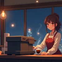 夜中にしか開かないカフェ