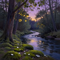 Ethereal Dawn Along the Glass River