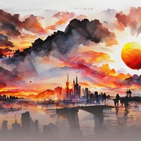 Sunset in Sofia