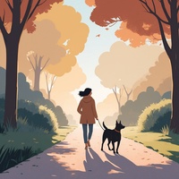 Late afternoon dog walk