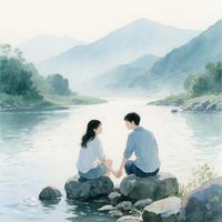 Lovers by the Water