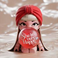 She is very happy