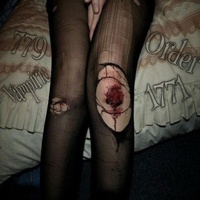 blood stained horns