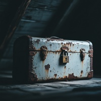Attic Trunk Lock Rust