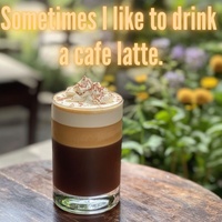 Sometimes I like to drink a cafe latte