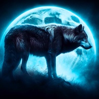 Wolves Howling at Moon