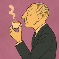 A Moment Caught in a Coffee Stream