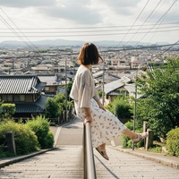 朝の光と笑顔
