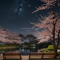Starry Night Cherry Blossoms